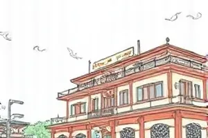 七天速记法课程封面，蓝白配色搭配三轮循环示意图